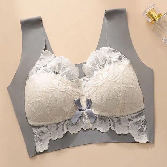 Embrace Comfort Fit Wirefree Retro Floral Lace Bra - Plus Size | Women Sexy Bra - Picture 1 of 3